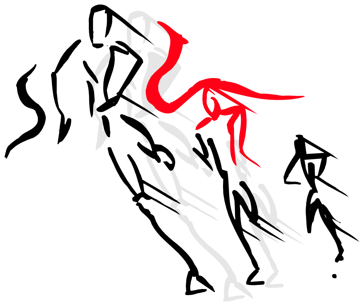 Motorcycle Rider on Black Background - Dynamic Clipart Design