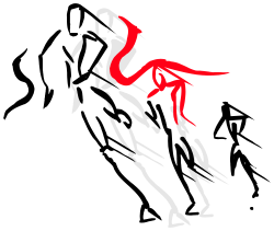 Motorcycle Rider on Black Background - Dynamic Clipart Design