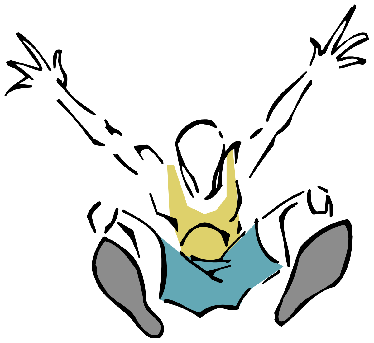 a black background with a yellow and blue logo clip art png transparent Vibrant Yellow and Blue Logo on Black Background Clipart