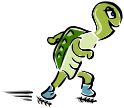 Cartoon Turtle Skateboard Clipart: Fun and Playful Scene