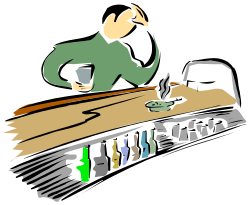 Man Sitting on a Bench with Cup Clipart - Perfect for Relaxation Themes