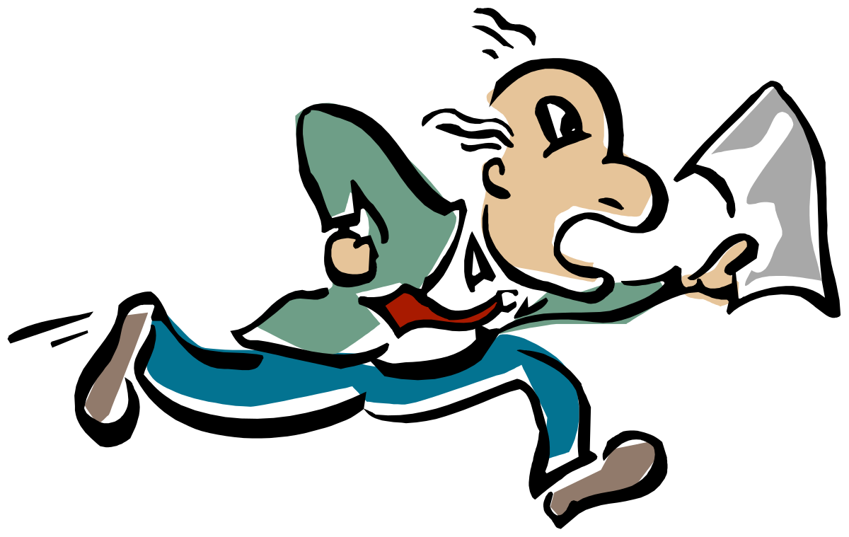Man Running with Knife Clipart - Dynamic Action Illustration