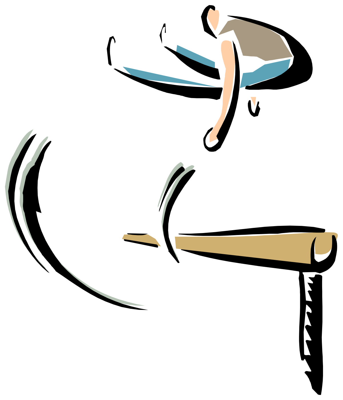 Skateboard Trick Clipart: Dynamic Action and Excitement