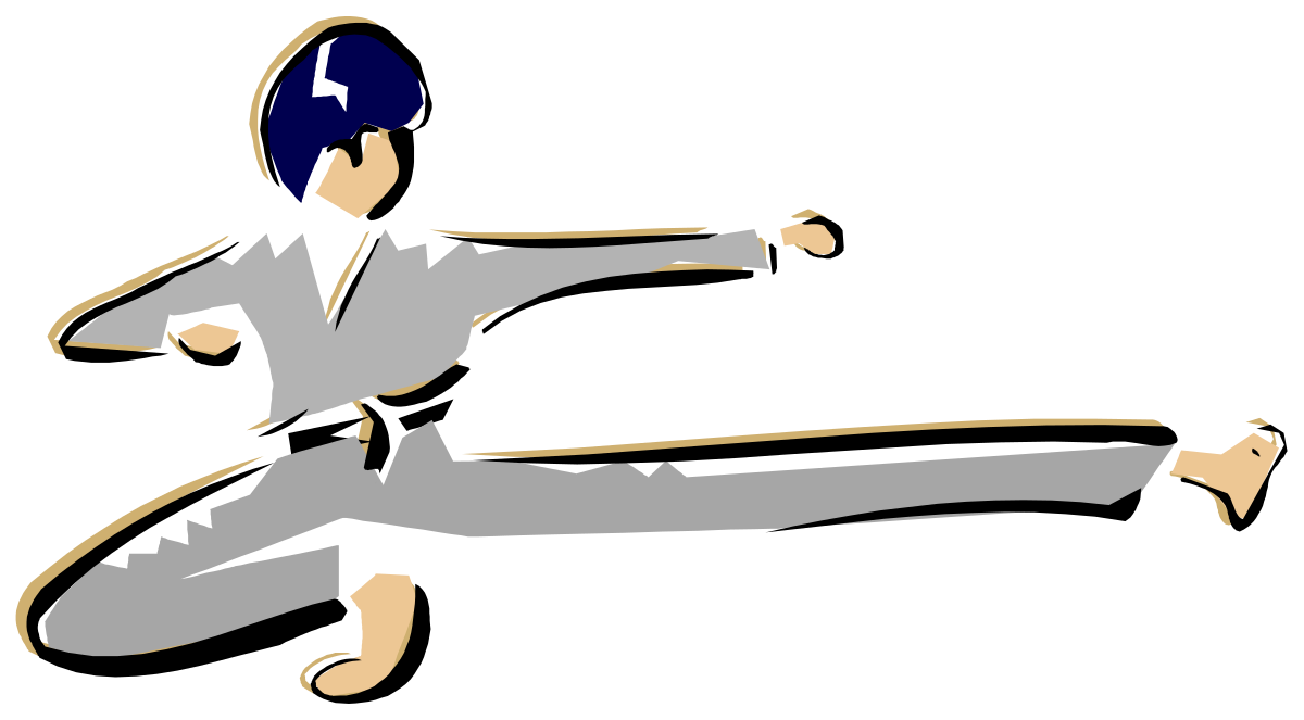 a person in a karate pose clip art png transparent Karate Pose Clipart: Dynamic Martial Arts Action