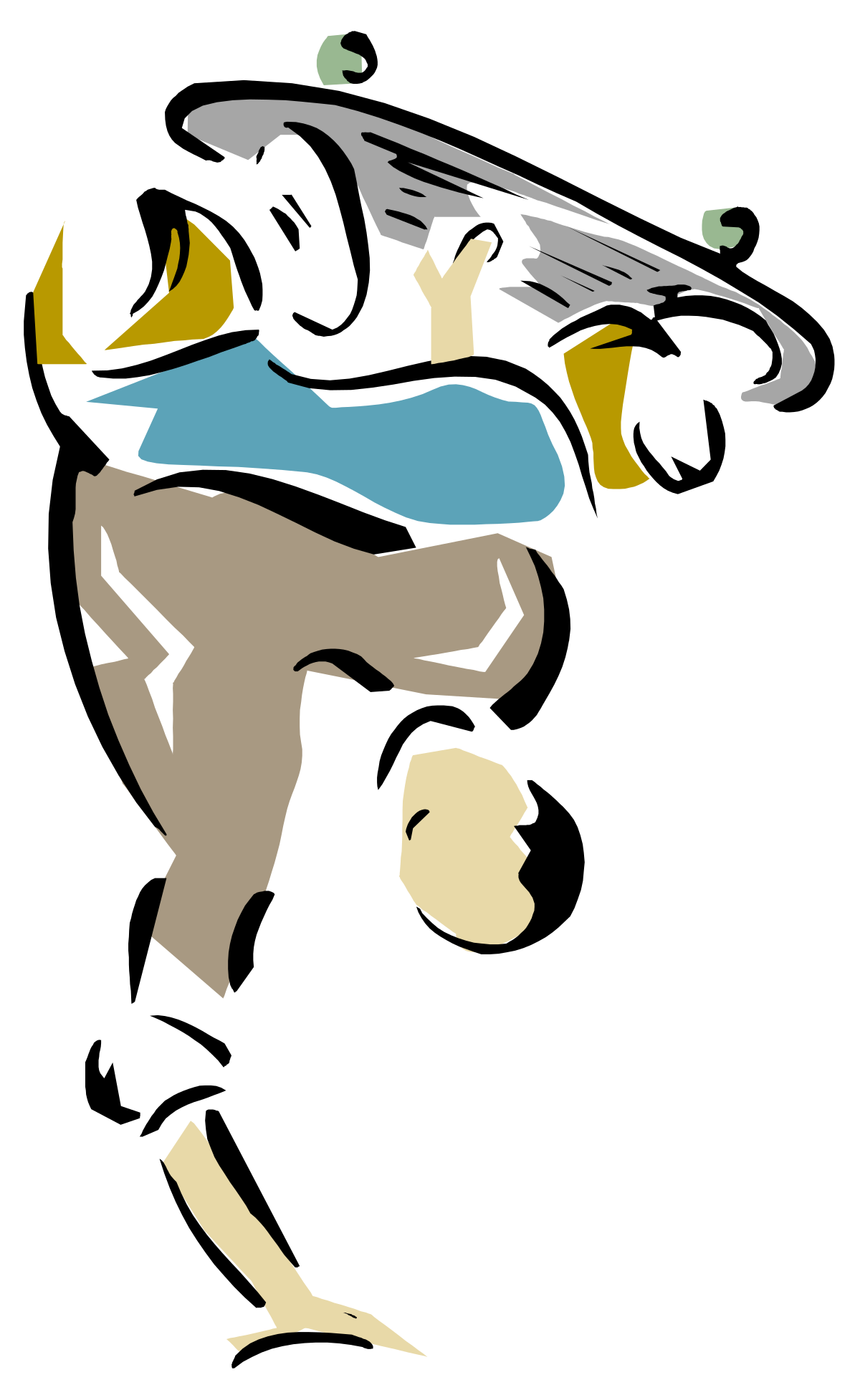 a person is doing a trick on a skateboard clip art png transparent Skateboarder Performing Tricks Clipart