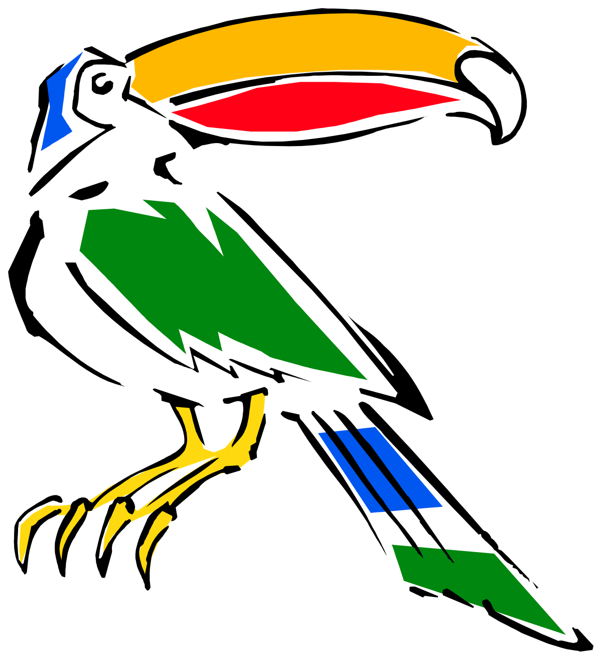 Colorful Bird with Long Beak - Vibrant Clipart Collection