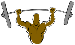 Barbell Exercise Clipart - Dynamic Fitness Icon for Active Lifestyle