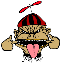 Cartoon Character Clipart with Tongue and Hat