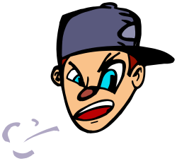 Cartoon Character with Baseball Cap Clipart: Fun and Playful SVG Design