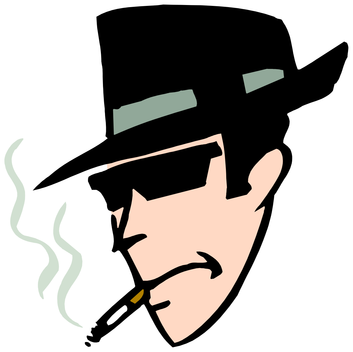 a man with a cigarette in his mouth clip art png transparent Man with Cigarette Clipart - Stylish Vector Illustration for Creative Projects