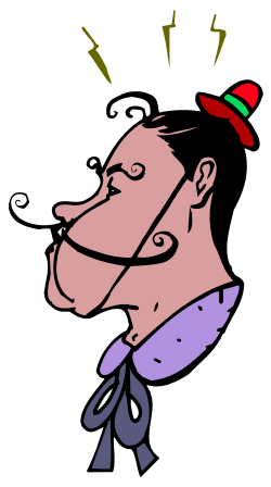 Man with Tie and Hat Clipart - Stylish Businessman Illustration