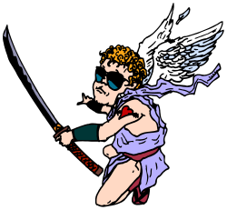 Woman with Sword and Angel Wings Clipart - Fantasy Illustration