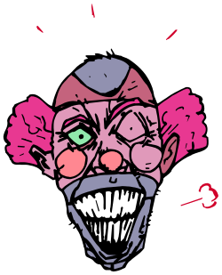 Cartoon Clown with Big Grin - Fun and Whimsical Clipart