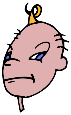 Frowning Cartoon Character Clipart - Express Emotions with Style