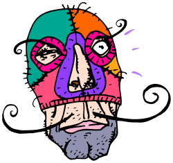 Bearded Man with Glasses Clipart - Unique and Versatile SVG Illustration