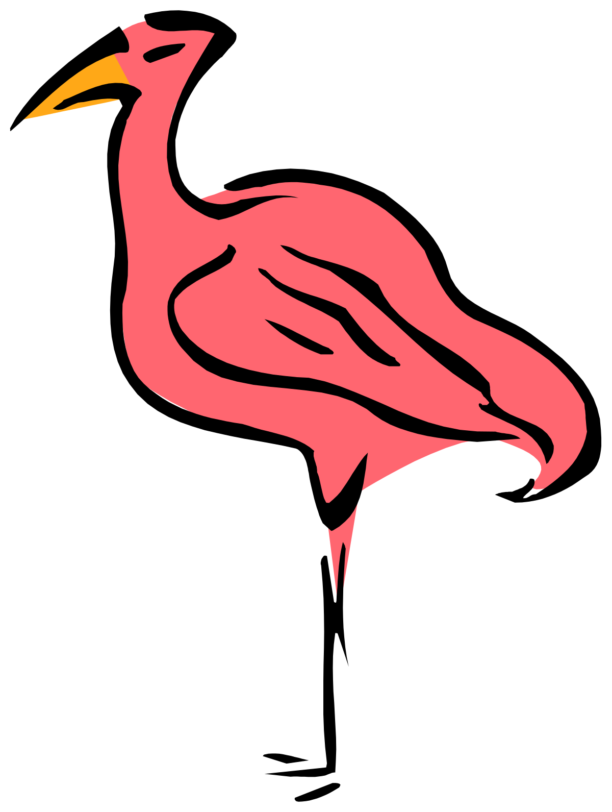 Pink Bird with Long Beak Clipart � Perfect for Creative Projects