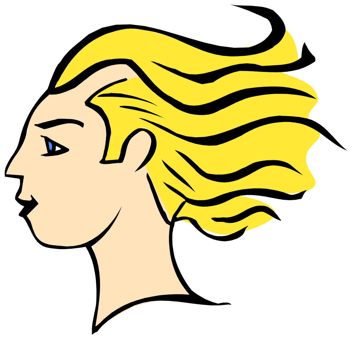 a woman with long hair clip art png transparent Long Hair Woman Clipart: Elegant and Versatile Illustrations
