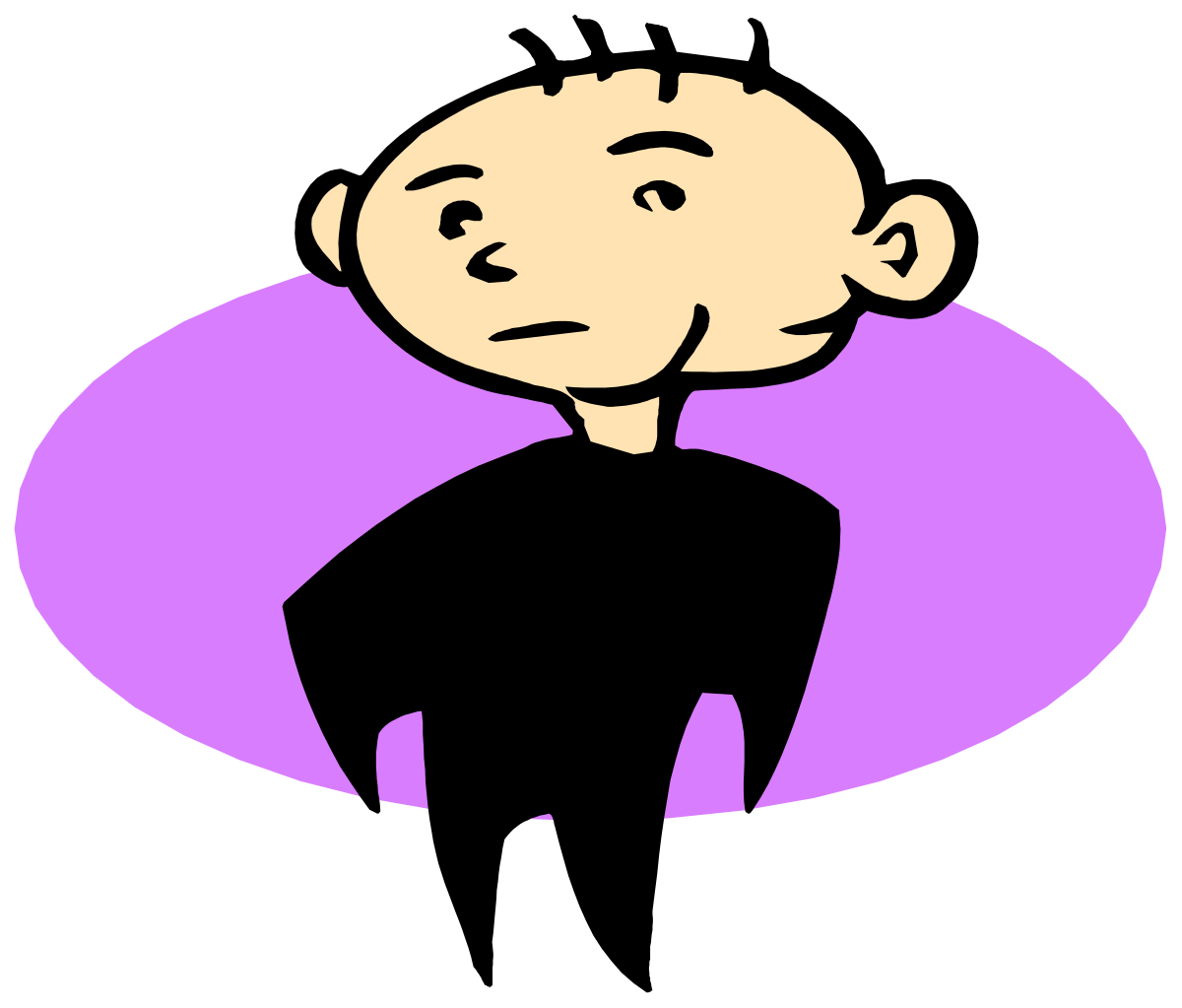 Cartoon Character with Purple Background Clipart: Fun & Vibrant Visuals