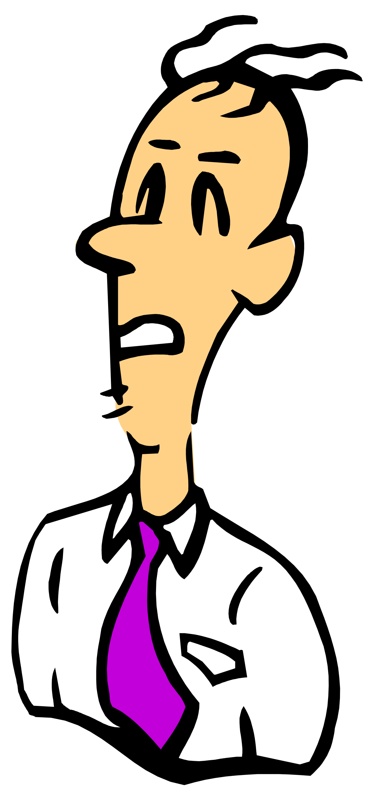 Businessman in Tie and Shirt Clipart: Professional Male Attire Visuals