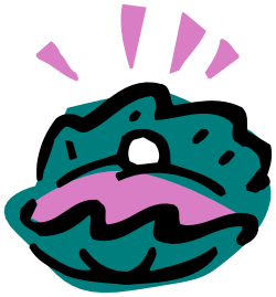 Black and Pink Face with Sun Background Clipart