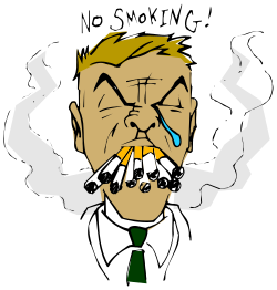Cigarette Clipart: Stylish Man with Cigarette
