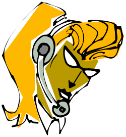 Tiger Head Clipart: Striking Yellow and Black Design with White Facial Features