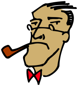 Man with Pipe Clipart - Vintage Style Illustration