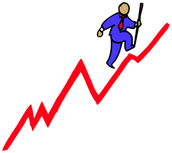 Graph Growth Chart - Businessman Climbing Success Arrow