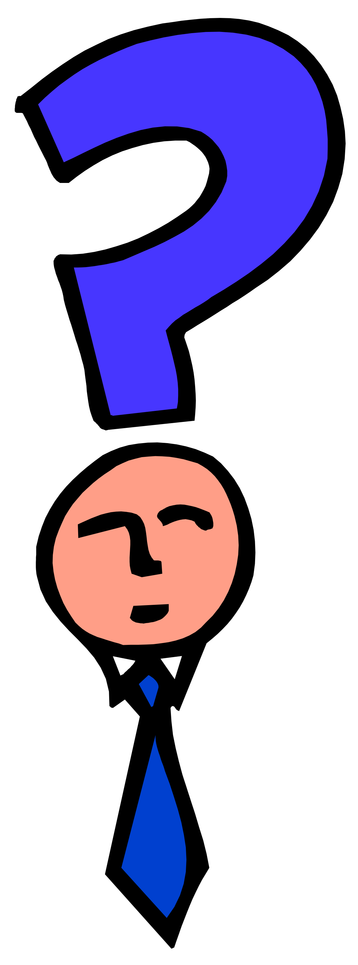 a man with a question mark on his head clip art png transparent Man with Question Mark on Head Clipart - Creative SVG Illustration