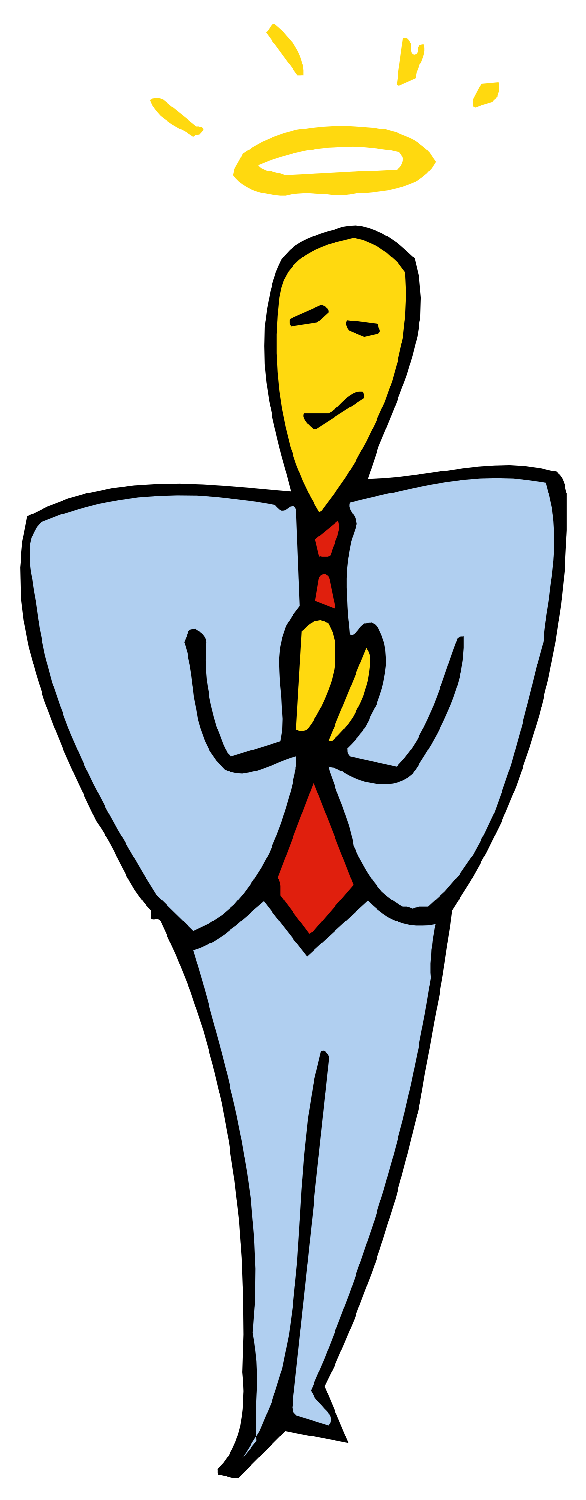 a man in a tie and a hat clip art png transparent Businessman in Tie and Hat Clipart - Professional Male Character Illustration