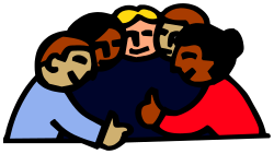 People Standing Together Clipart - Diverse Group Unity Illustration