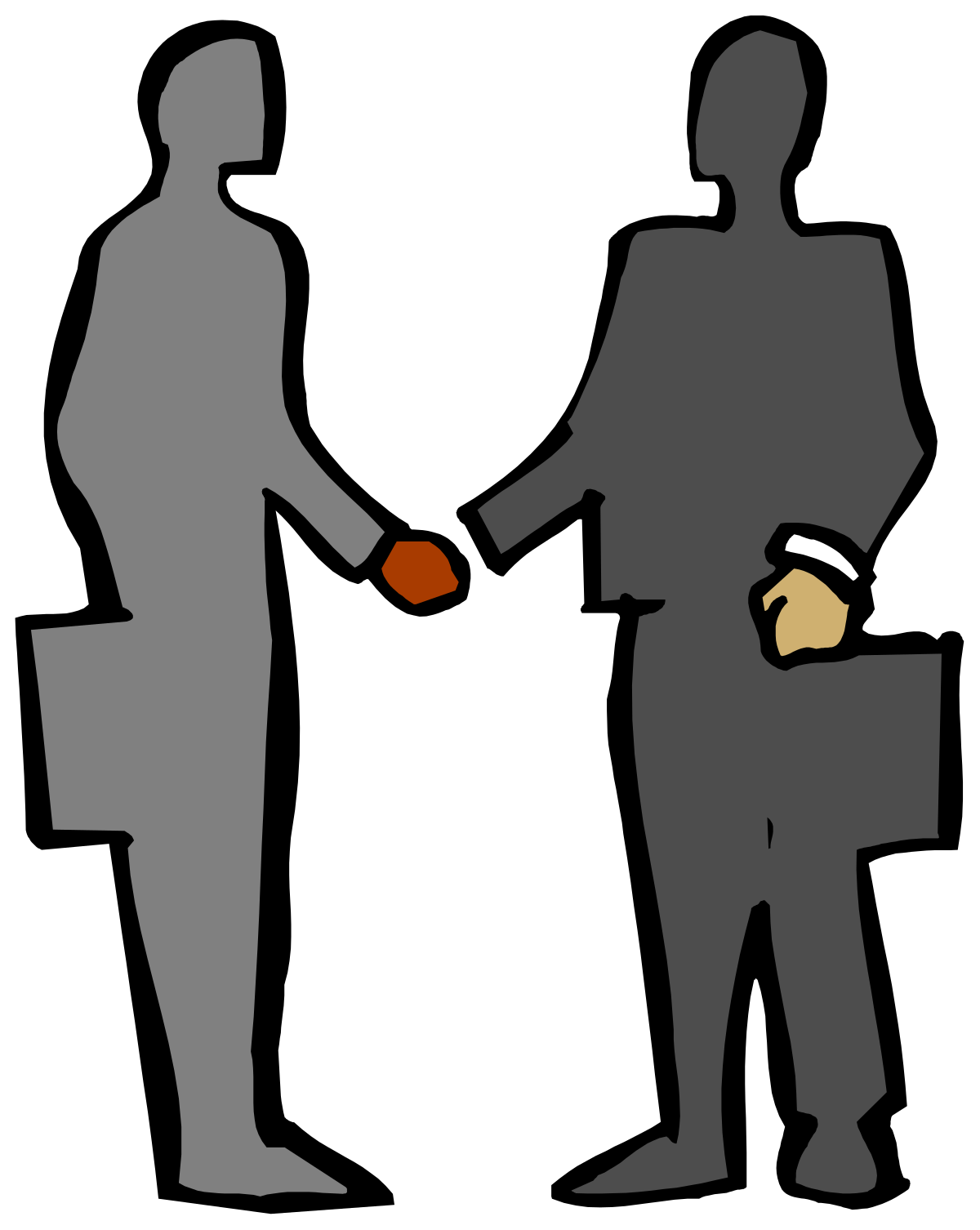 Handshake Clipart: Man and Woman Connecting for Success