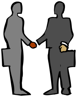 Handshake Clipart: Man and Woman Connecting for Success