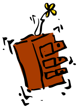Black and Orange Book Clipart - Elegant Vector Illustration