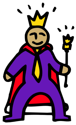 Cartoon Character with Crown Clipart for Fun Projects