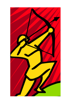 Abstract Yellow and Red Man Clipart - Vibrant Artistic Representation