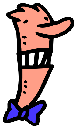 Bow Tie and Hat Cartoon Character Clipart - Fun and Whimsical Designs