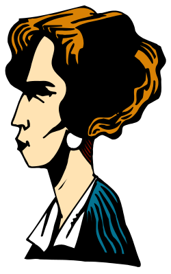 Woman with Hat and Tie - Elegant Clipart for Stylish Designs