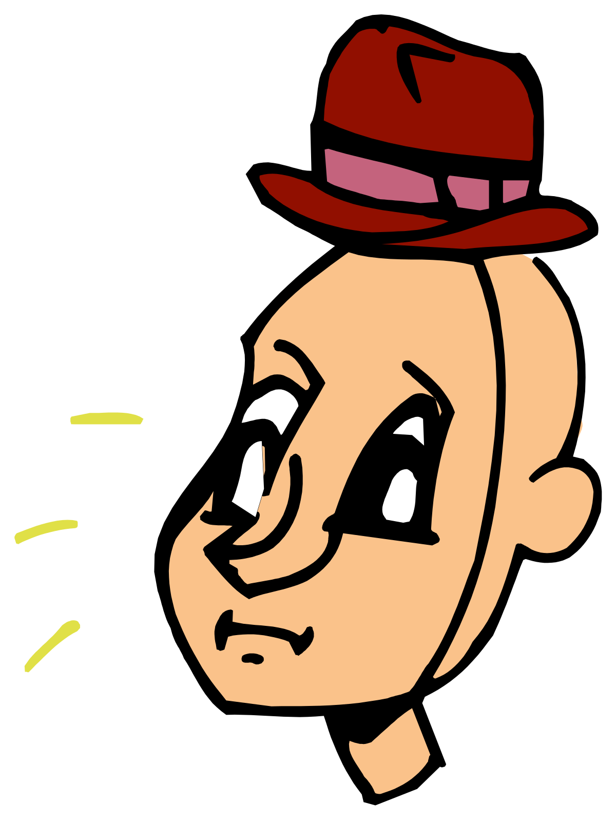 a cartoon man with a hat and a red cap clip art png transparent Cartoon Man with Hat and Red Cap Clipart - Fun and Playful Illustrations