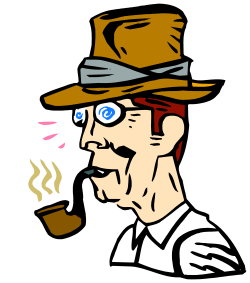 Man with Hat and Cigarette Clipart - Vintage Style Graphic