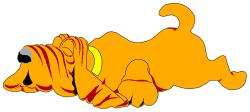 Cartoon Dog Laying Down on the Ground Clipart  Adorable and Whimsical Artwork