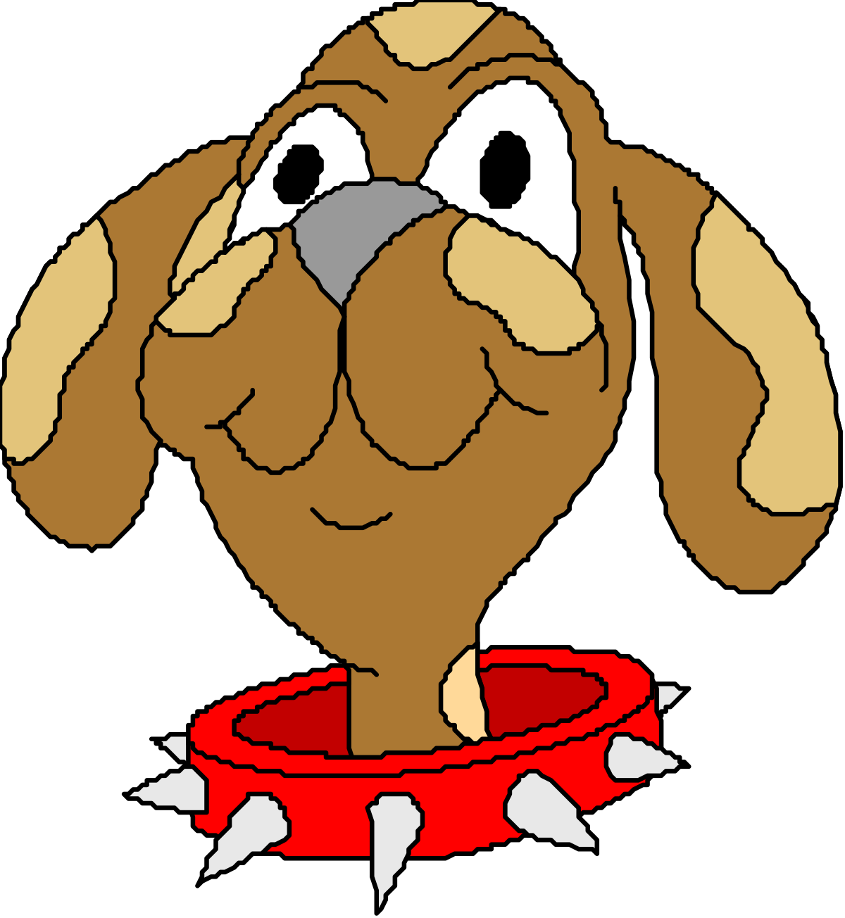 a dog with a red collar and a white collar clip art png transparent Dog with Red Collar and White Collar Clipart - Perfect for Your Design Needs