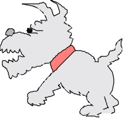 White Dog with Red Collar - Charming Clipart for Your Projects