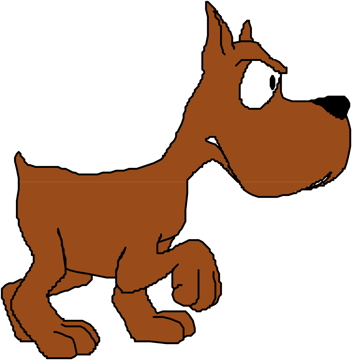 a brown dog with a white nose and brown legs clip art png transparent Brown Dog with White Nose and Brown Legs - Adorable Clipart Design
