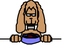 Dog with Food Bowl in Mouth Clipart - Cute and Playful Illustration