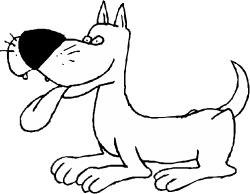 Dog with Bone Clipart: Adorable Pooch Illustration