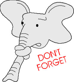 White Elephant Don't Forget Clipart for Unique Projects