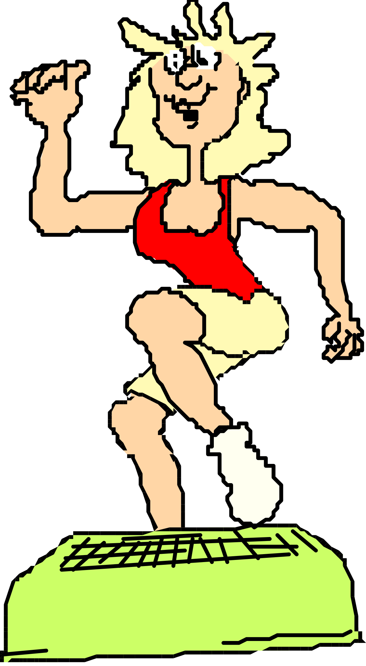 a woman running on a tread clip art png transparent Woman Running on Treadmill Clipart - Dynamic Fitness Illustration
