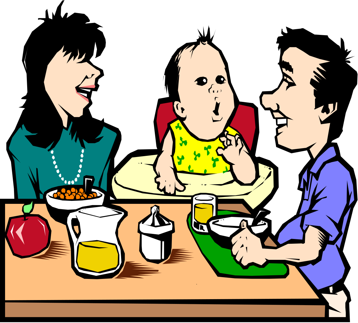 a family eating dinner clip art png transparent Family Dinner Clipart - Heartwarming Meal Scenes