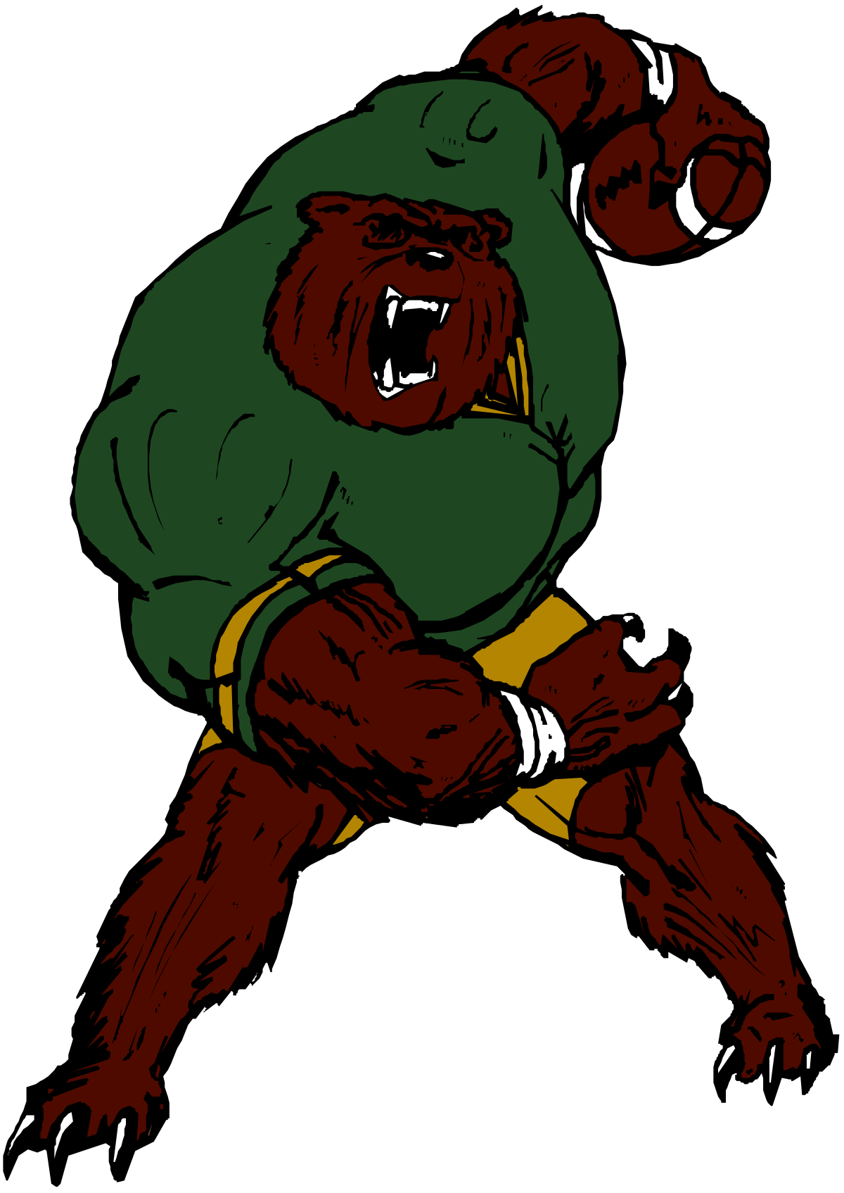 a cartoon of a bear with a green shirt clip art png transparent Cartoon Bear in Green Shirt - Fun Clipart for Creative Projects
